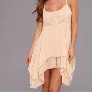 Intimately Pieced Lace Voile Tunic Slip Dress